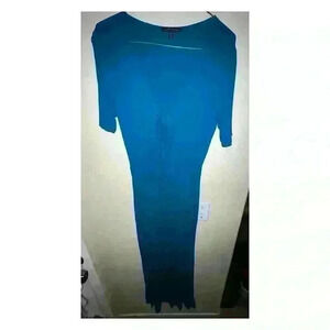Express Blue Tiefront Dress